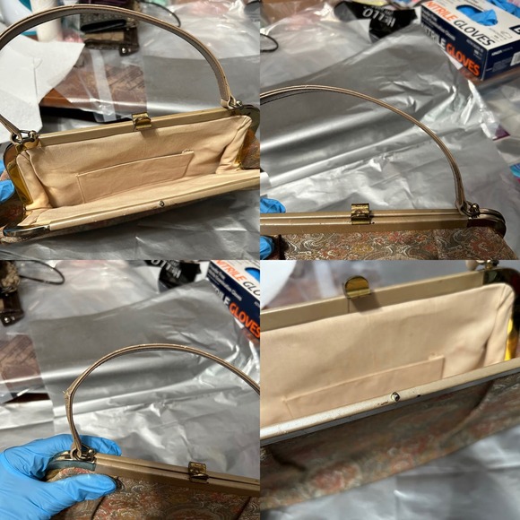 Vintage Floral Tapestry Embroidered Clutch Bag - “Deana” - Picture 15 of 15